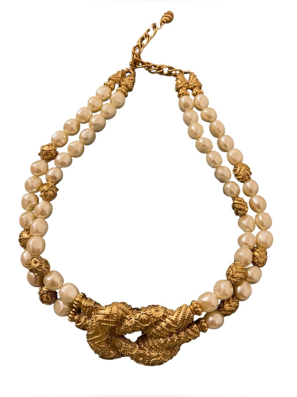 Franklin Mint faux pearl necklace & bracelet